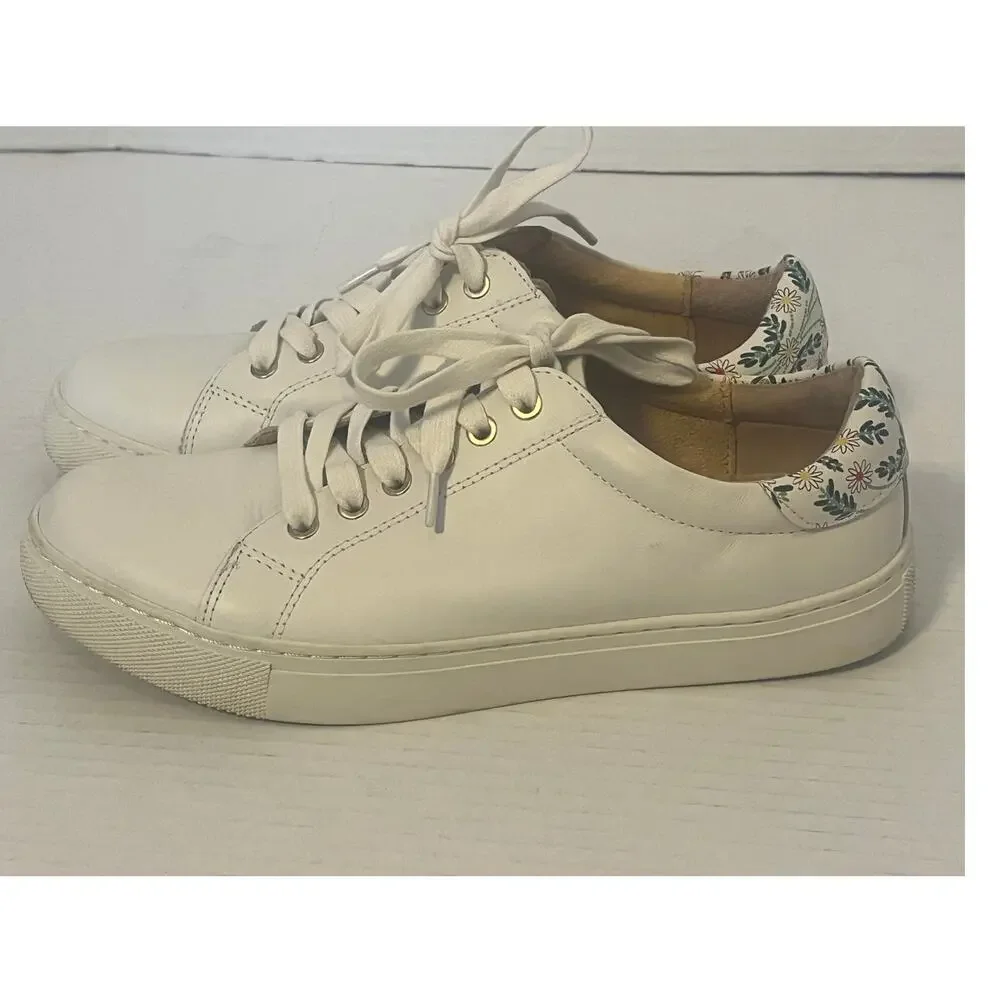 Women's Jack‎ Rogers White Leather Sneakers Tennis Shoes Casual Size 7M
